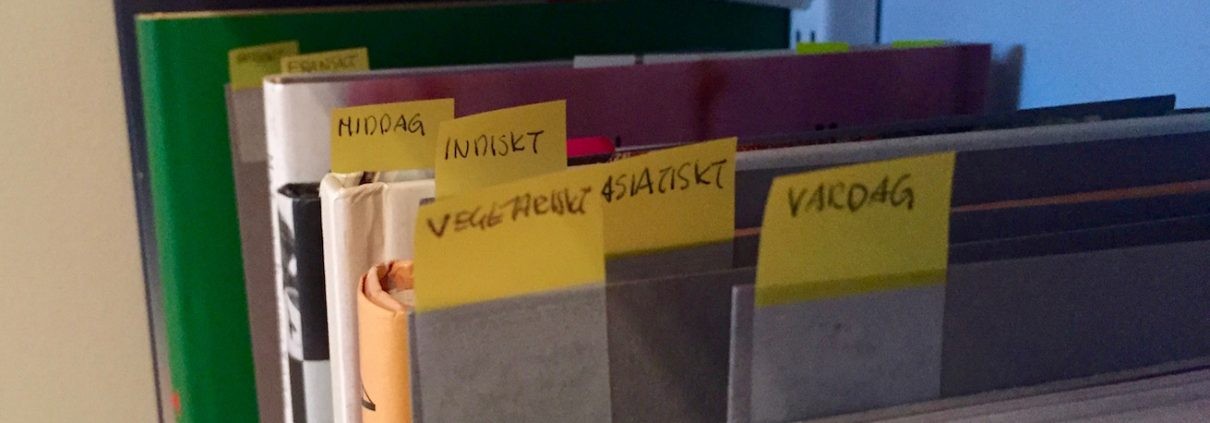 organisera kokböcker