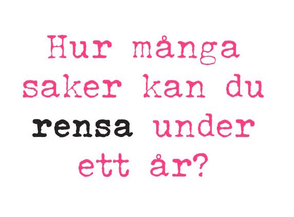 Hur många saker kan du rensa