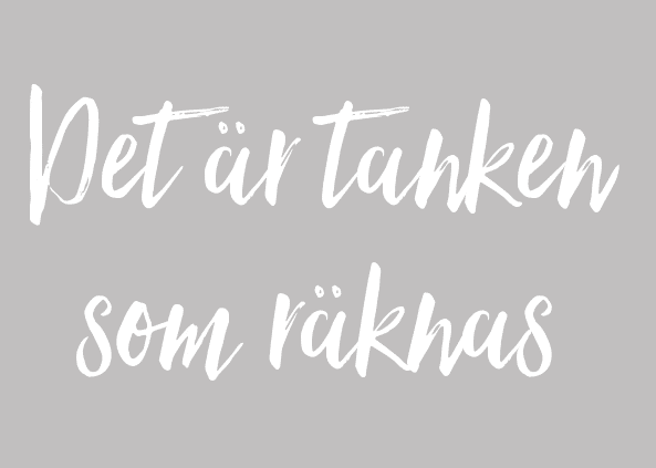 Det är tanken och inte gåvor som räknas