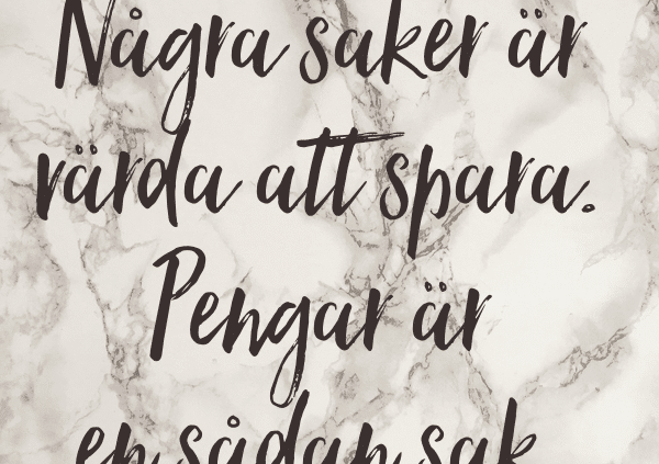 sparar pengar