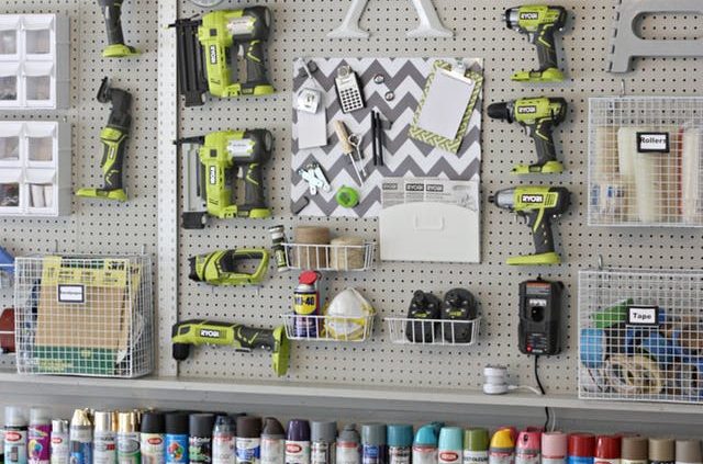 pegboard i garaget