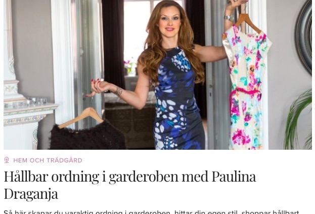 hållbar ordning i garderoben - onlinekurs Paulina Draganja Förvaringsdrottningen