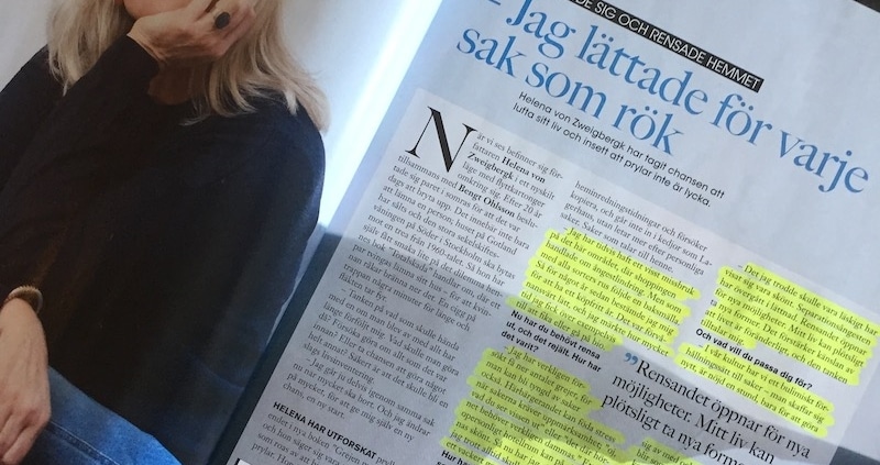 Helena von Zweigbergk tankar om att rensa