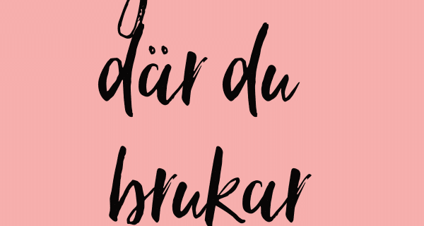 Organisera där du brukar leta