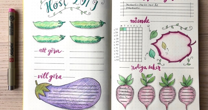 Bulle Journal höstplanering